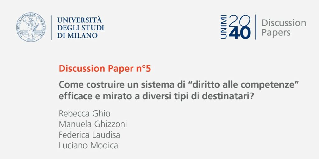 Come rendere il sistema di “diritto alle competenze” efficace e mirato a diversi tipi di destinatari?