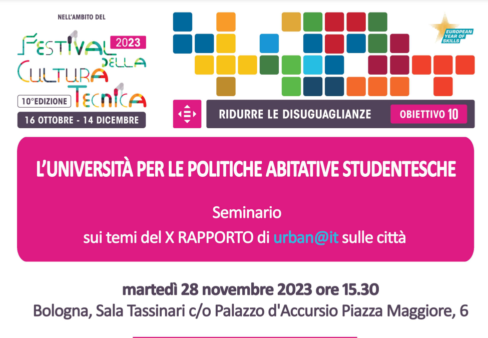 L’università per le politiche abitative studentesche Bologna, 28 novembre 2023